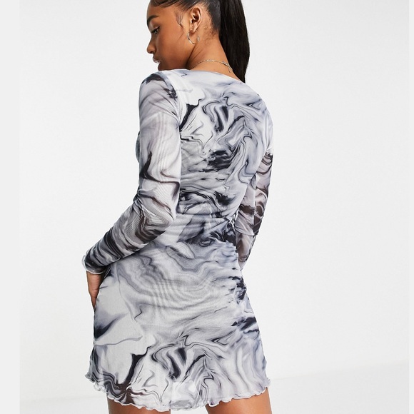 Stradivarius ASOS Long Sleeve Mesh Mini Dress | NWT | Size XL - Picture 5 of 12